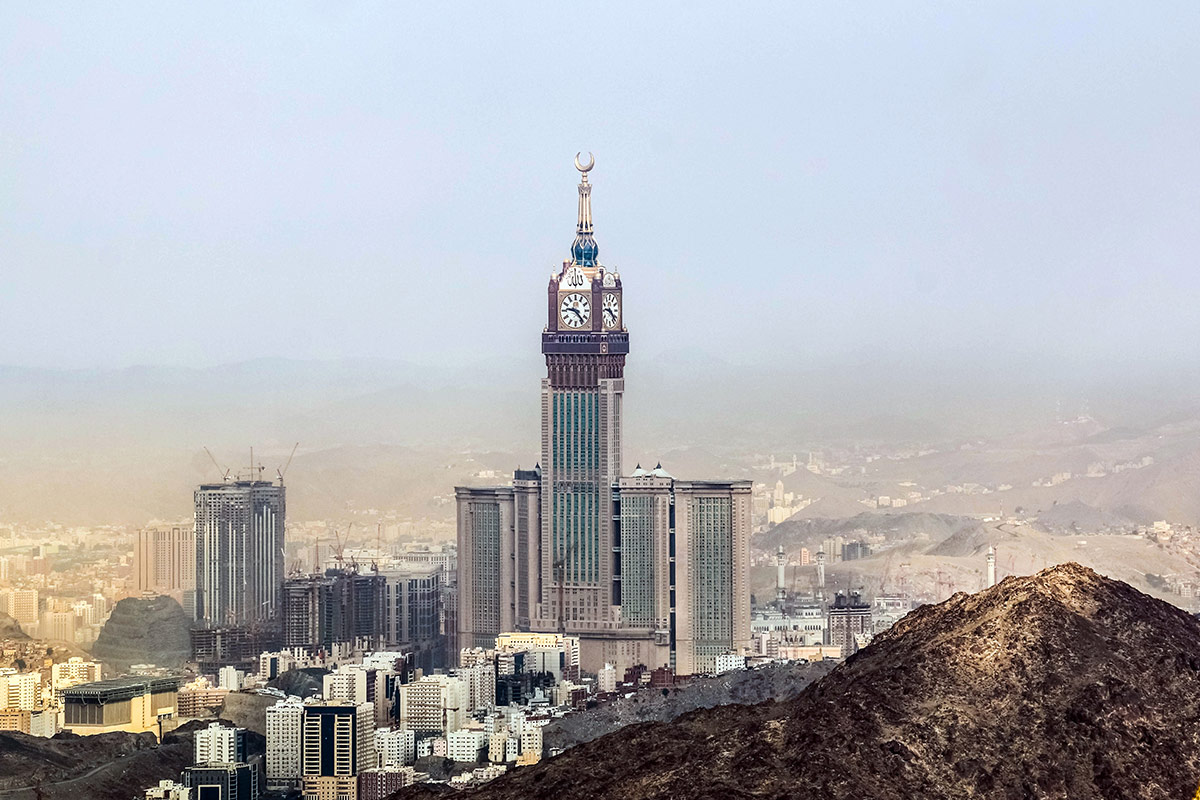 La tour de l’horloge en Arabie Saoudite