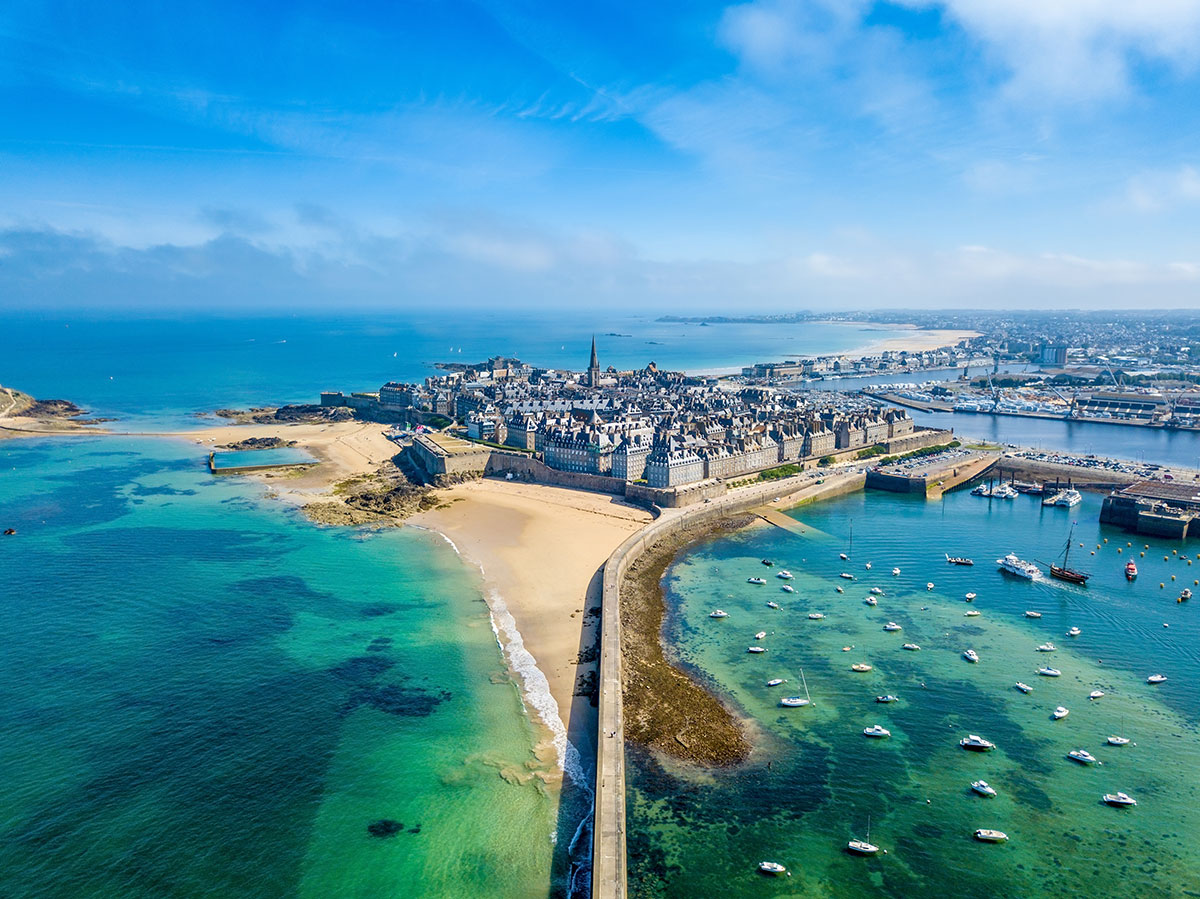 Vue aérienne de Saint Malo